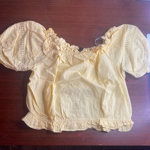 Yellow crop top